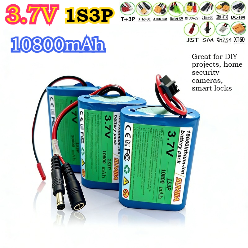 Home Security Project - 3.7V 10800mAh 1S3P 18650 Gloednieuwe Li-ion