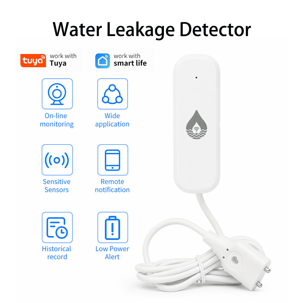 Home Security Devices - YFK WiFi/Zigbee Waterlekkage Alarmsensor Tuya Smart