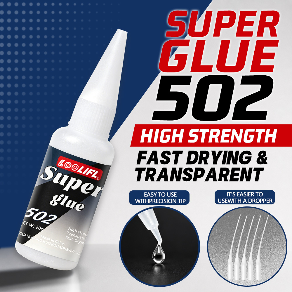 Glass Break Detector - Loolifl-502-20Ml Instant transparante cyanoacrylaatlijm met gemiddelde