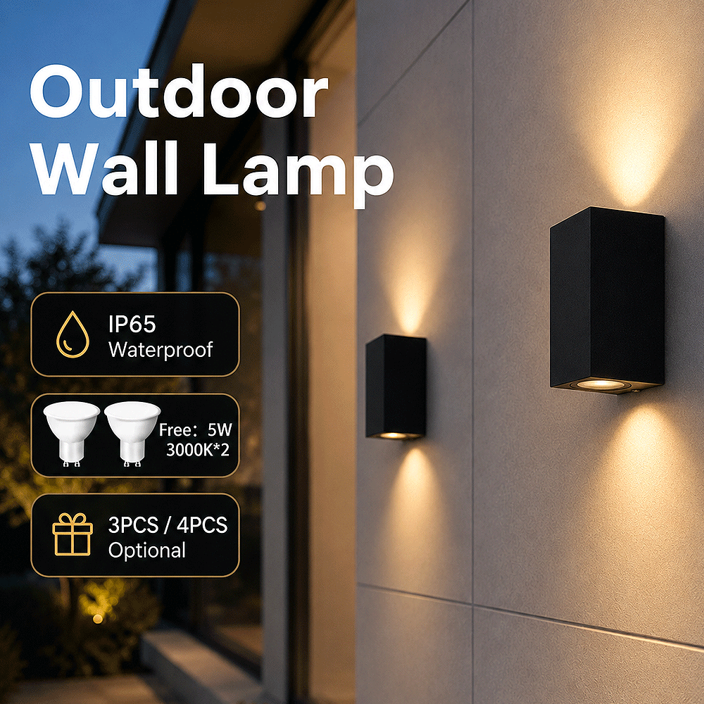 Home Security Yard Sign - LED Wandlamp met gratis GU10 lamp