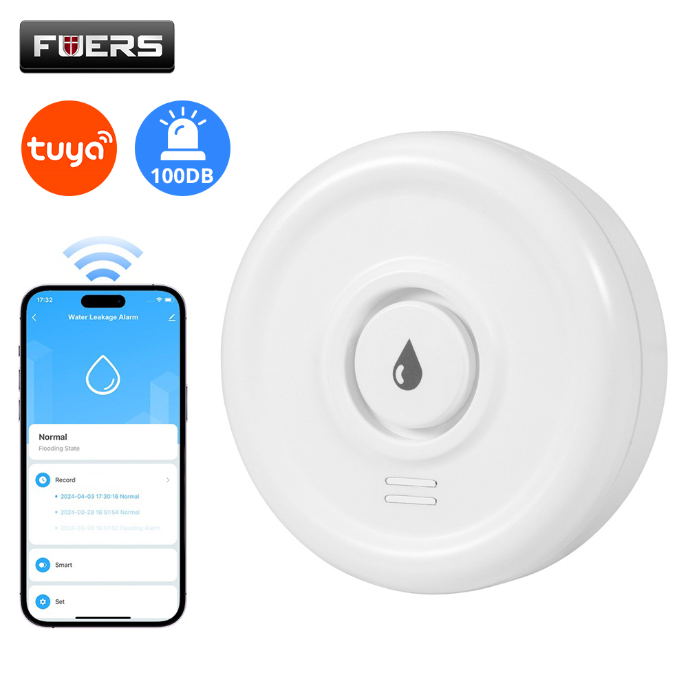 Home Security Devices - Fuers Waterlekkage Detector Smart Home Alarm