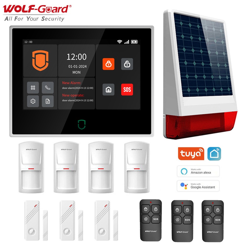 Home Security Kit - Wolf-Guard 7-inch touchscreen WiFi 4G Tuya