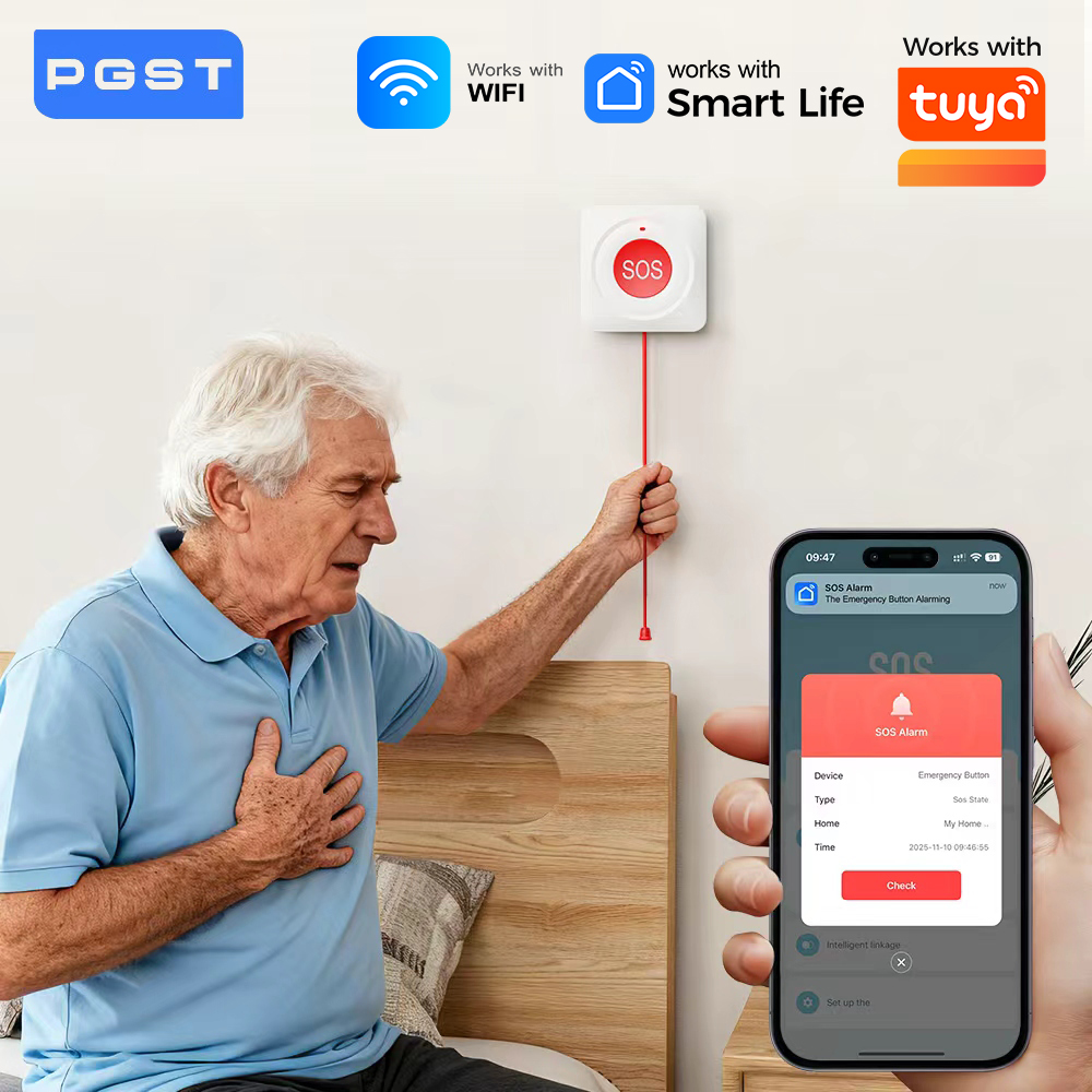 Home Security Devices - WIFI Zigbee-knoppen SOS-drukknop Werk met Tuya