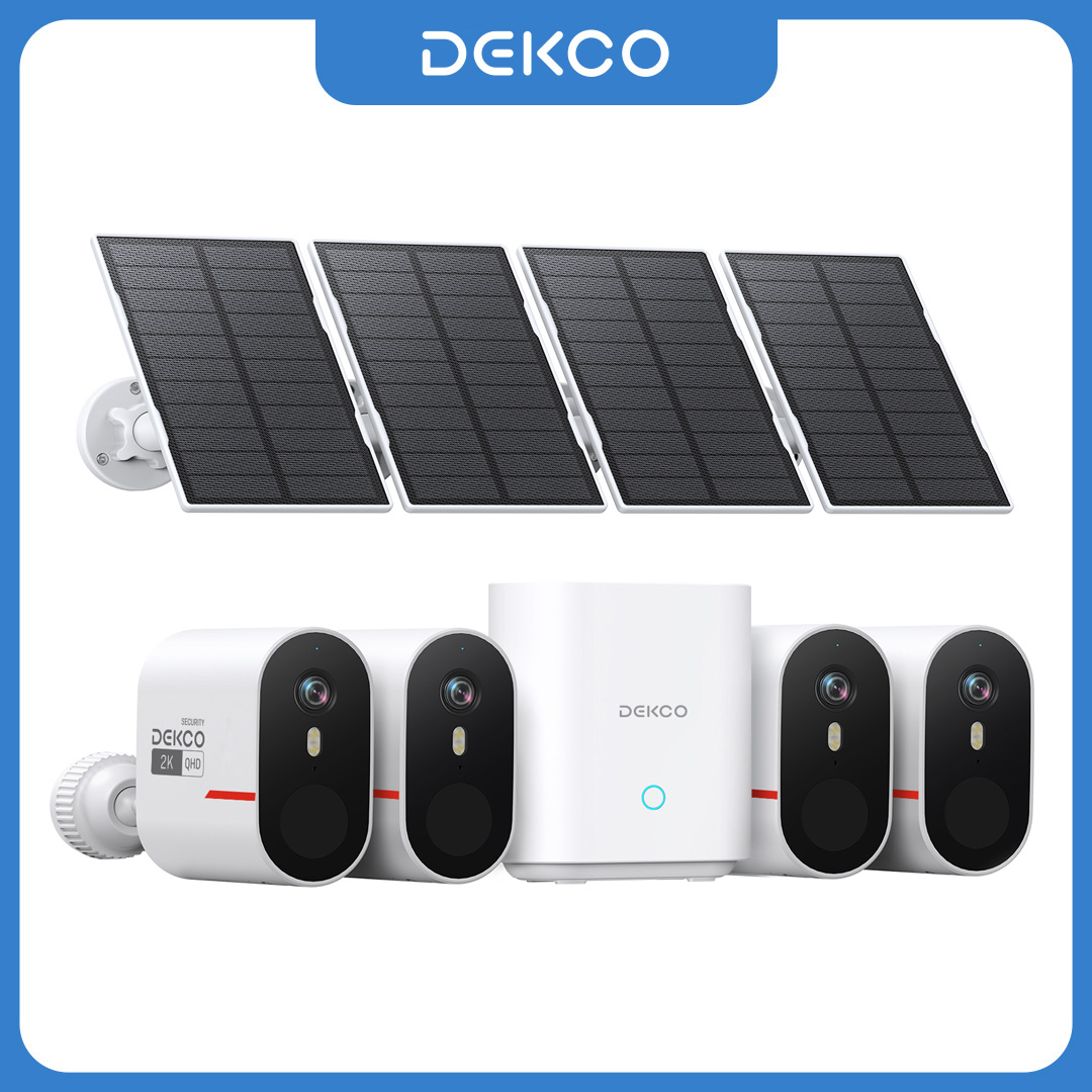Home Security Systems With Cameras - Dekco 3MP WiFi Solar Camera Systeem
