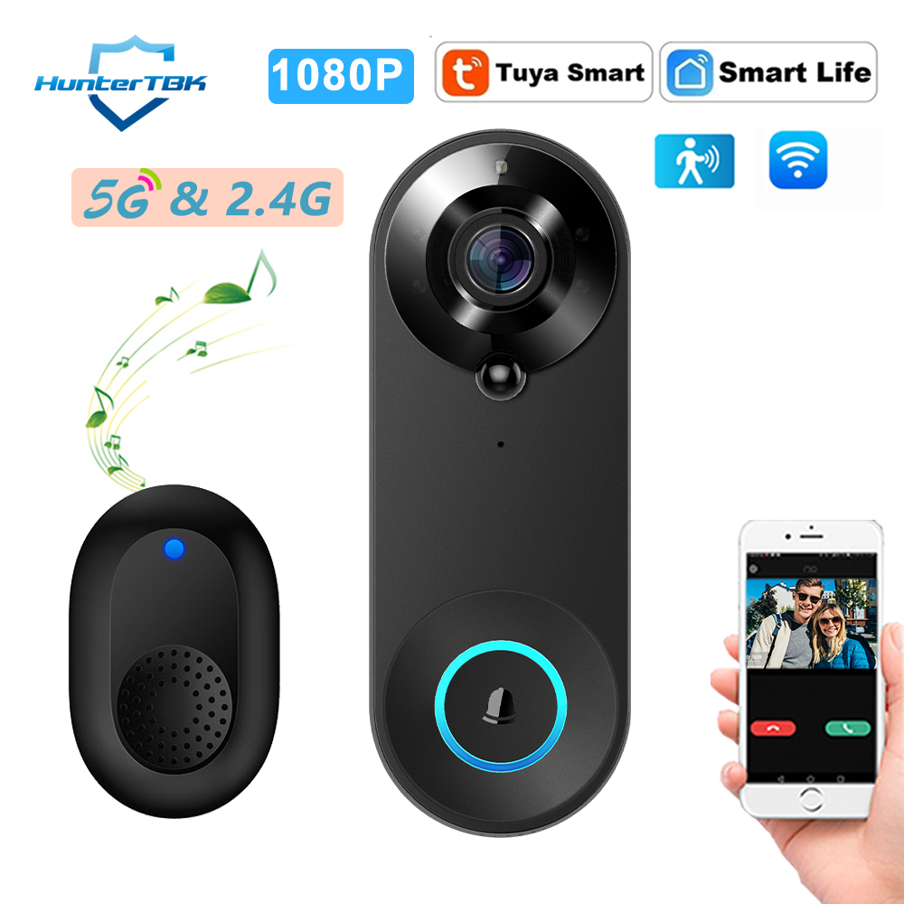 Home Security Tech - 5G 2.4G WiFi Video Deurbel 1080P