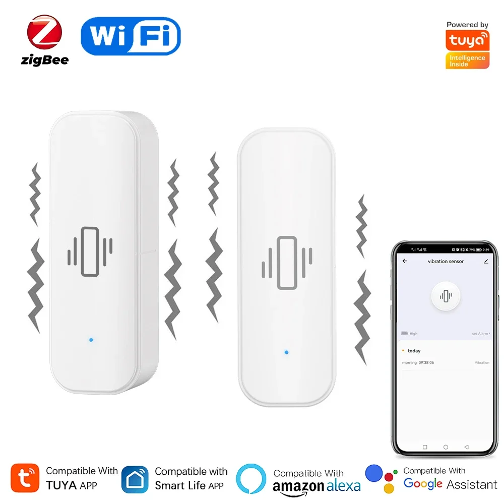 Home Security App - Tuya Wifi/Zigbee Slimme Trillingssensor Smart Home