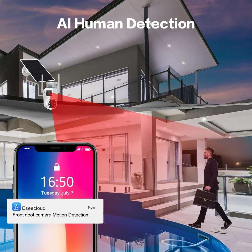 4K 8mp Dual Lens Wifi Solar Cc - Home Security Video Systems recensie en prijs