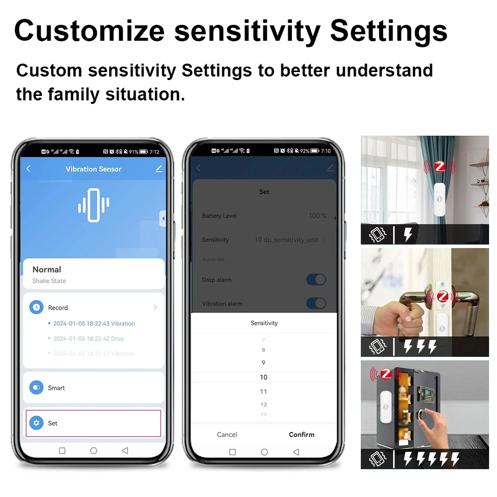 Slimme trillingssensor ZigBee- - Home Security App recensie en prijs