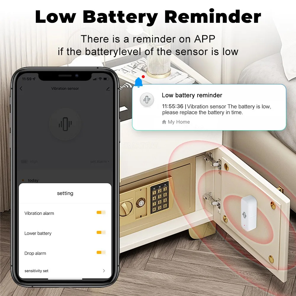 Slimme trillingssensor ZigBee- - Home Security App recensie en prijs