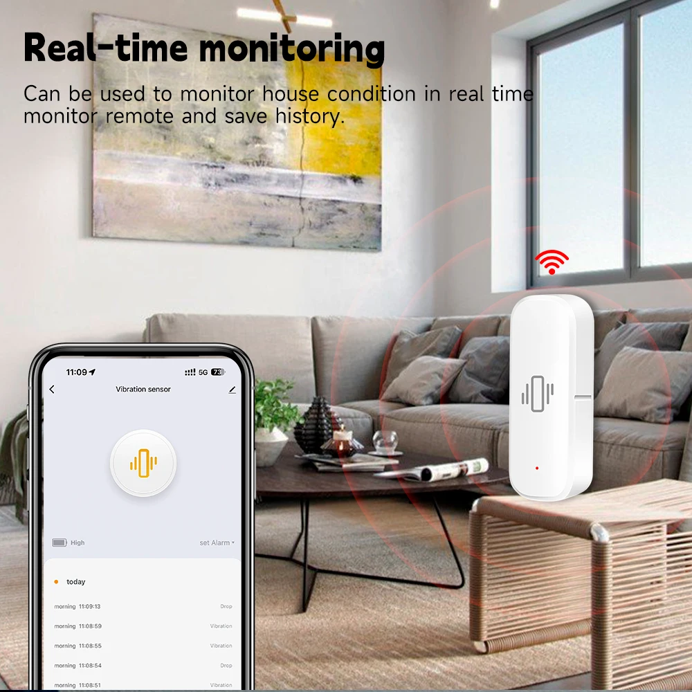 WiFi/Zigbee slimme trillingsse - Home Security App recensie en prijs