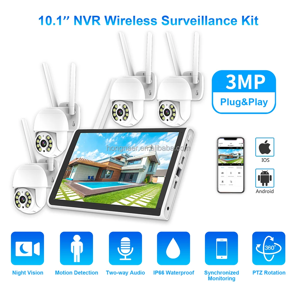 2026 Hongnaer 3MP 4-kanaals Wi - Home Security Systems With Cameras recensie en prijs