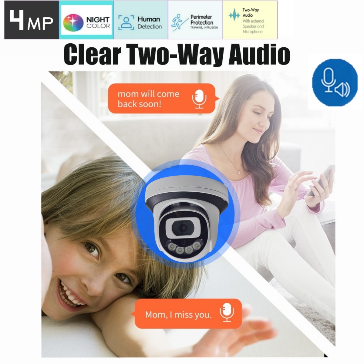 4MP WiFi-beveiligingscamera In - Home Security Video Systems recensie en prijs