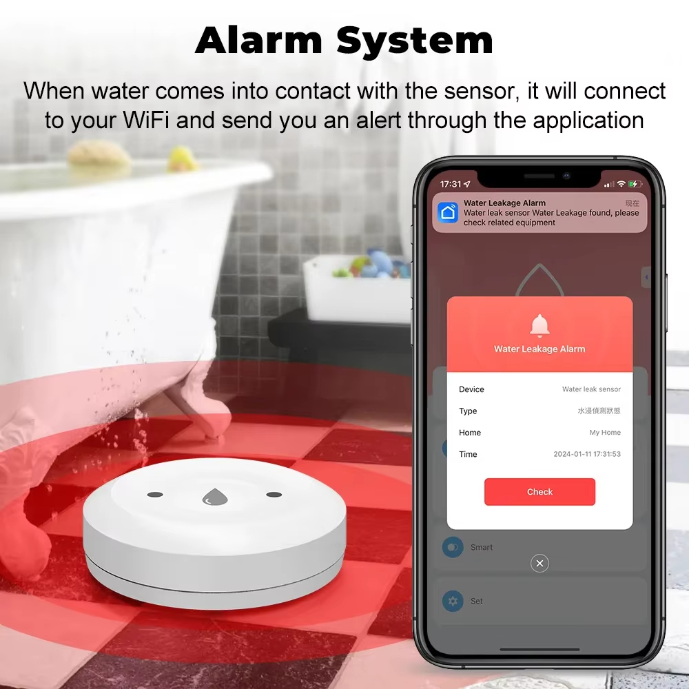 Tuya ZigBee 3.0 Waterlekdetect - Home Security App recensie en prijs