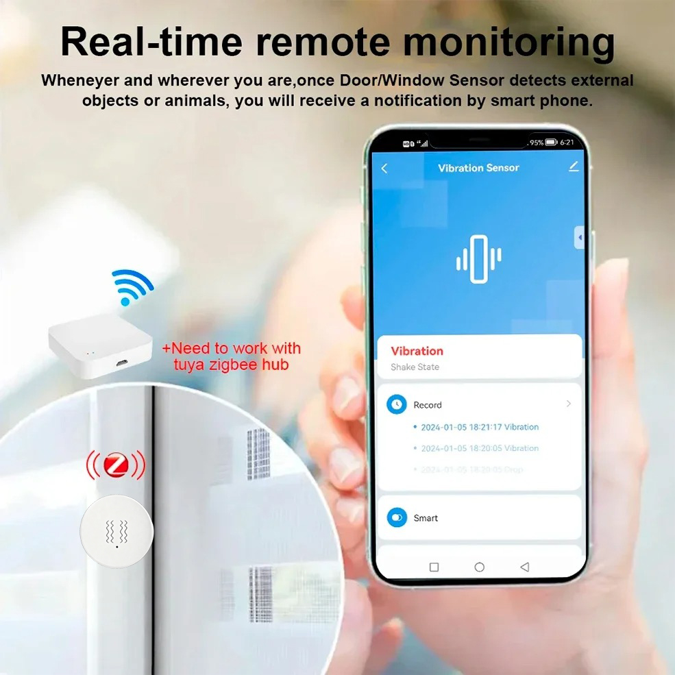 Tuya Zigbee slimme trillingsse - Home Security App recensie en prijs